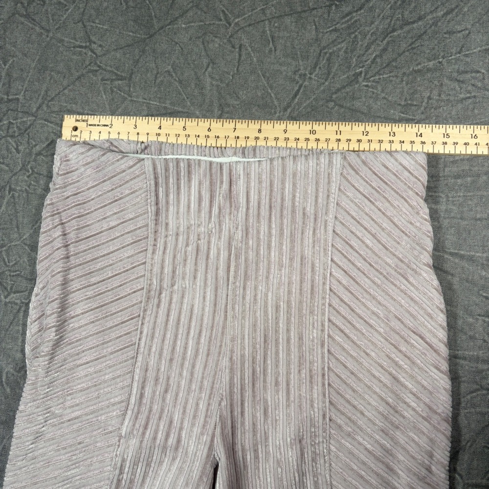 Free People Pants Womens L Lavender Slim And Only Corduroy Flare Ribbed Stretch - Picture 3 of 7